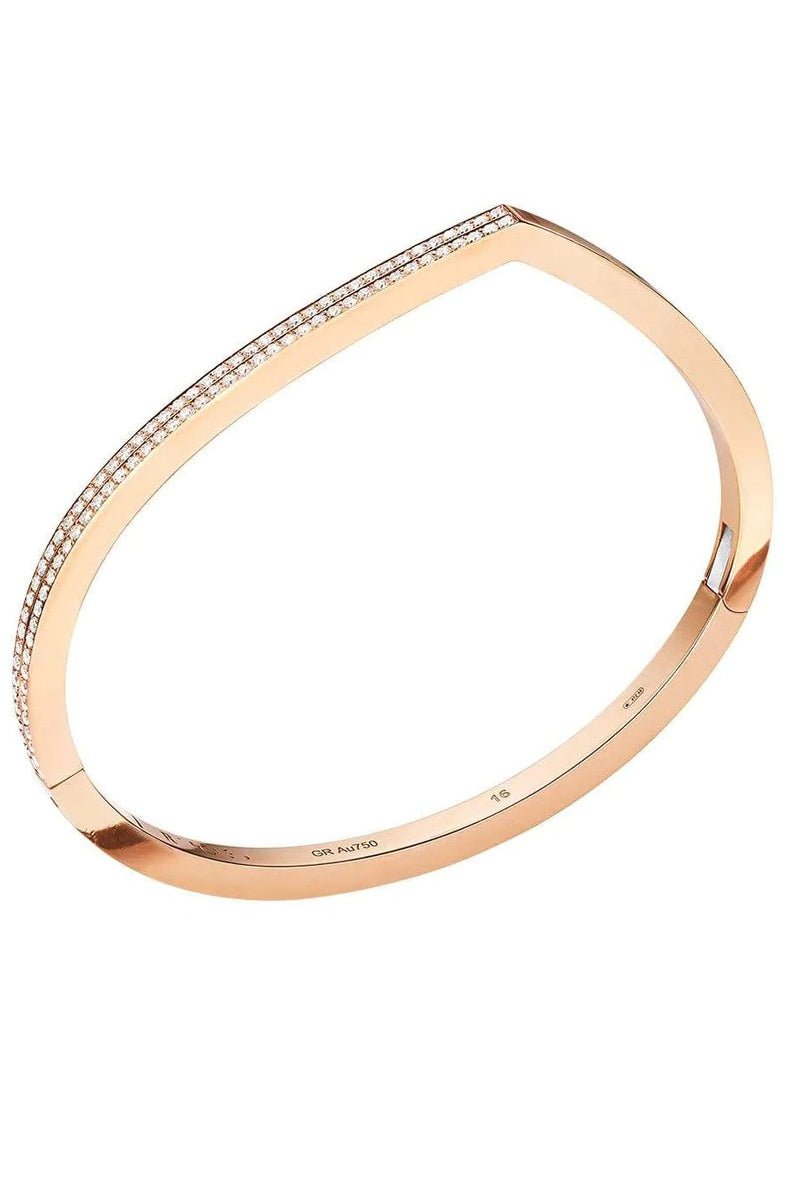 REPOSSI-Antifer Pave Diamond Row Bracelet-ROSE GOLD