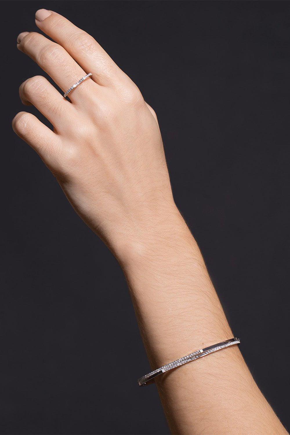 REPOSSI-Antifer 2 Row Pave Diamond Bracelet-WHITE GOLD