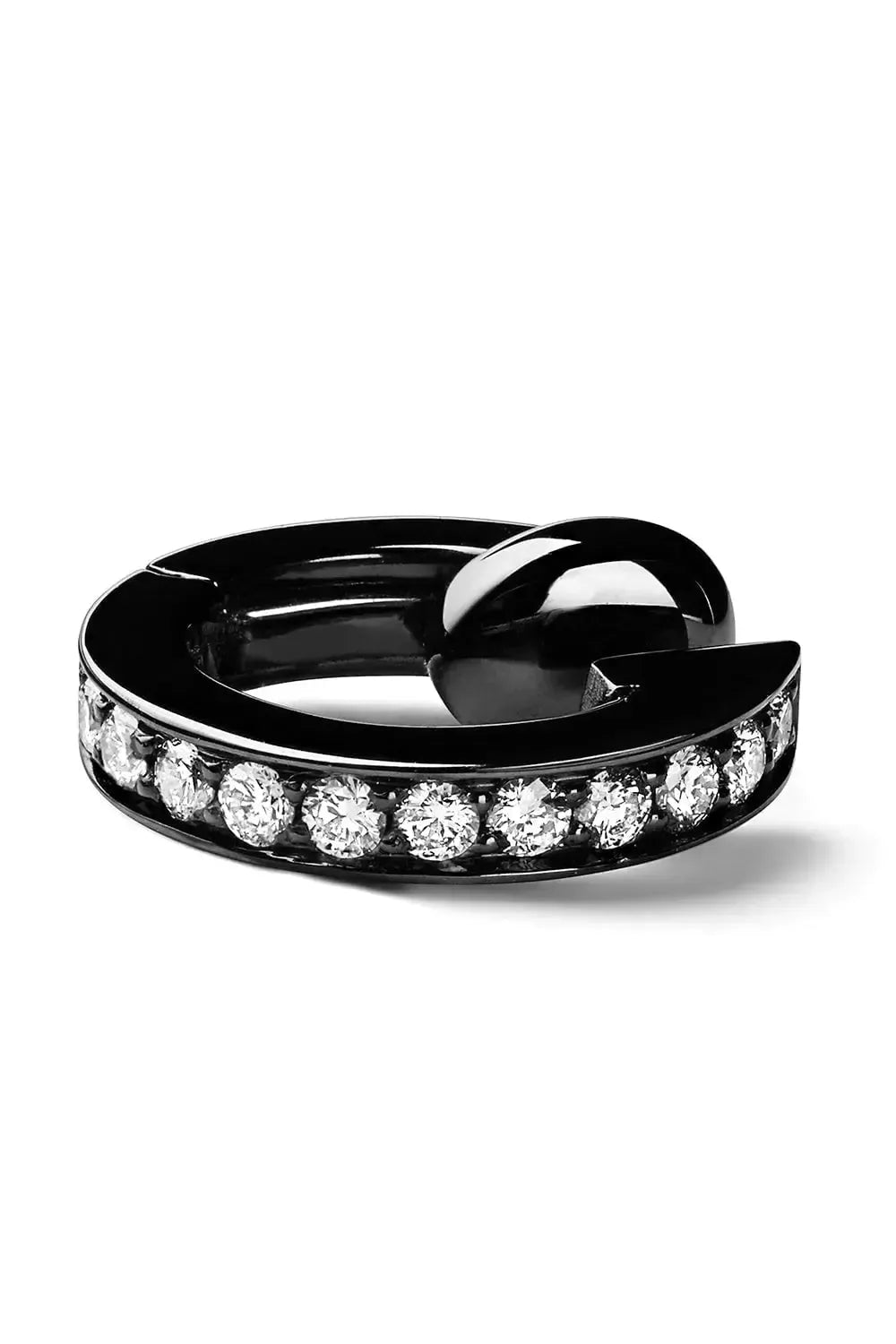 REPOSSI-Berbere Monotype Diamond Earcuff-BLACK GOLD