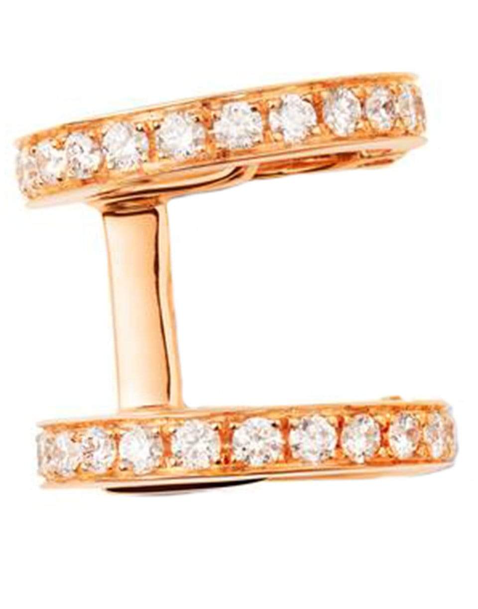 REPOSSI-Berbere Monotype 2 Row Pave Diamond Earcuff-ROSE GOLD