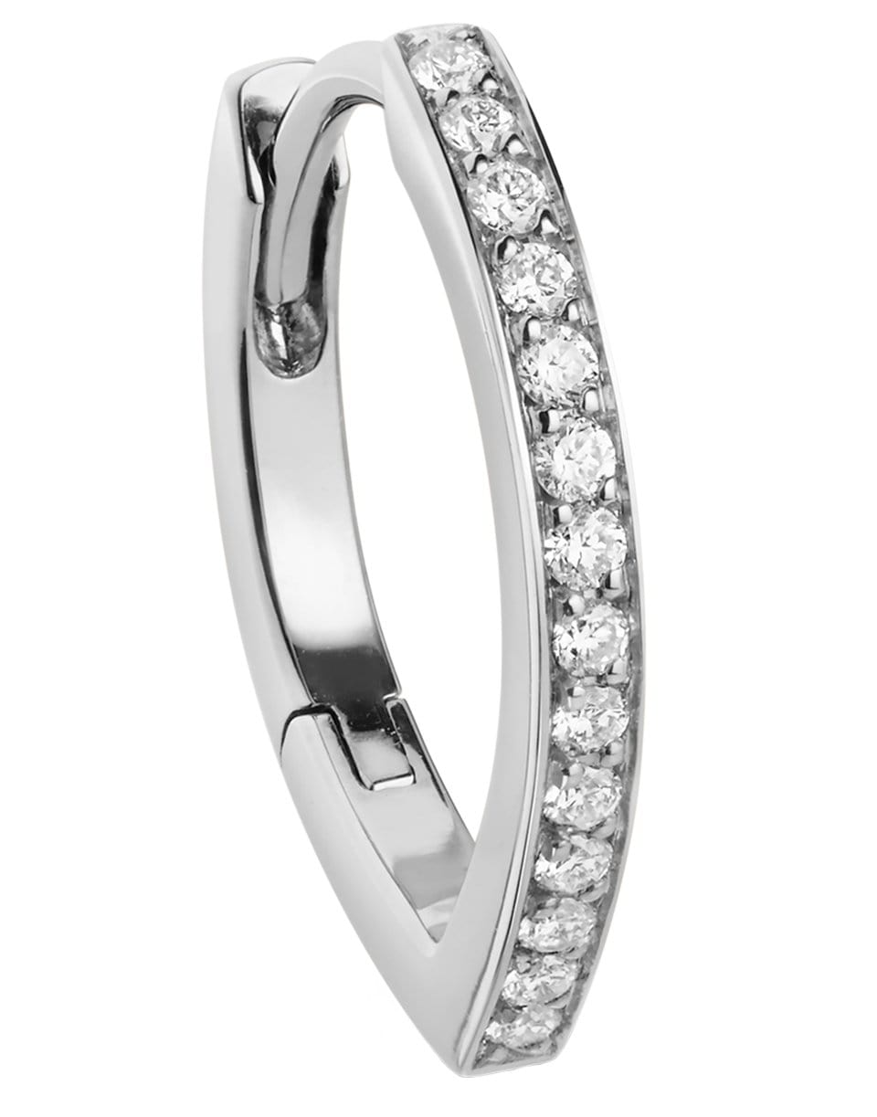 REPOSSI-Antifer Pave Diamond Huggie Earring-WHITE GOLD
