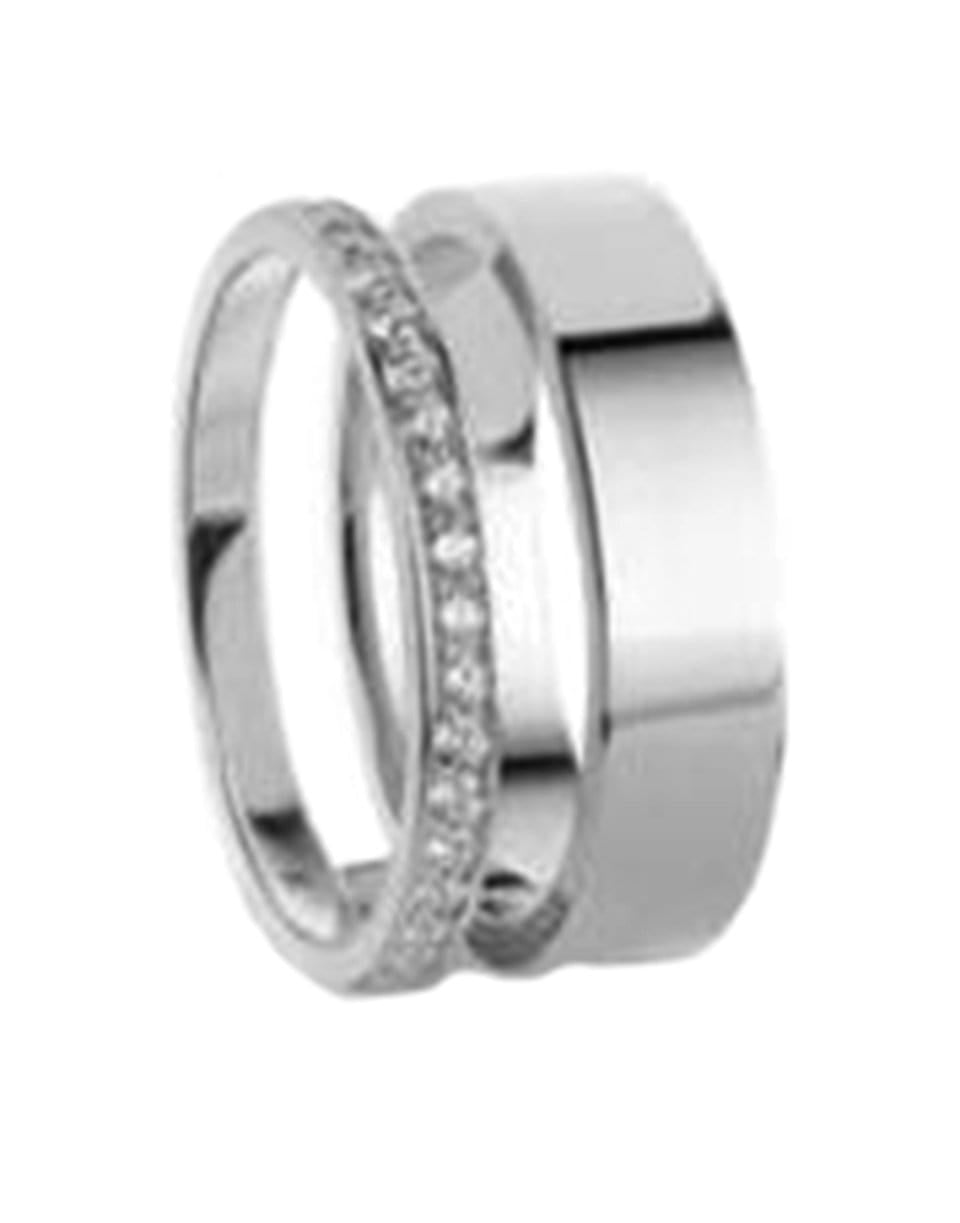 REPOSSI-Berbere Module Pave Diamond Ring-WHITE GOLD