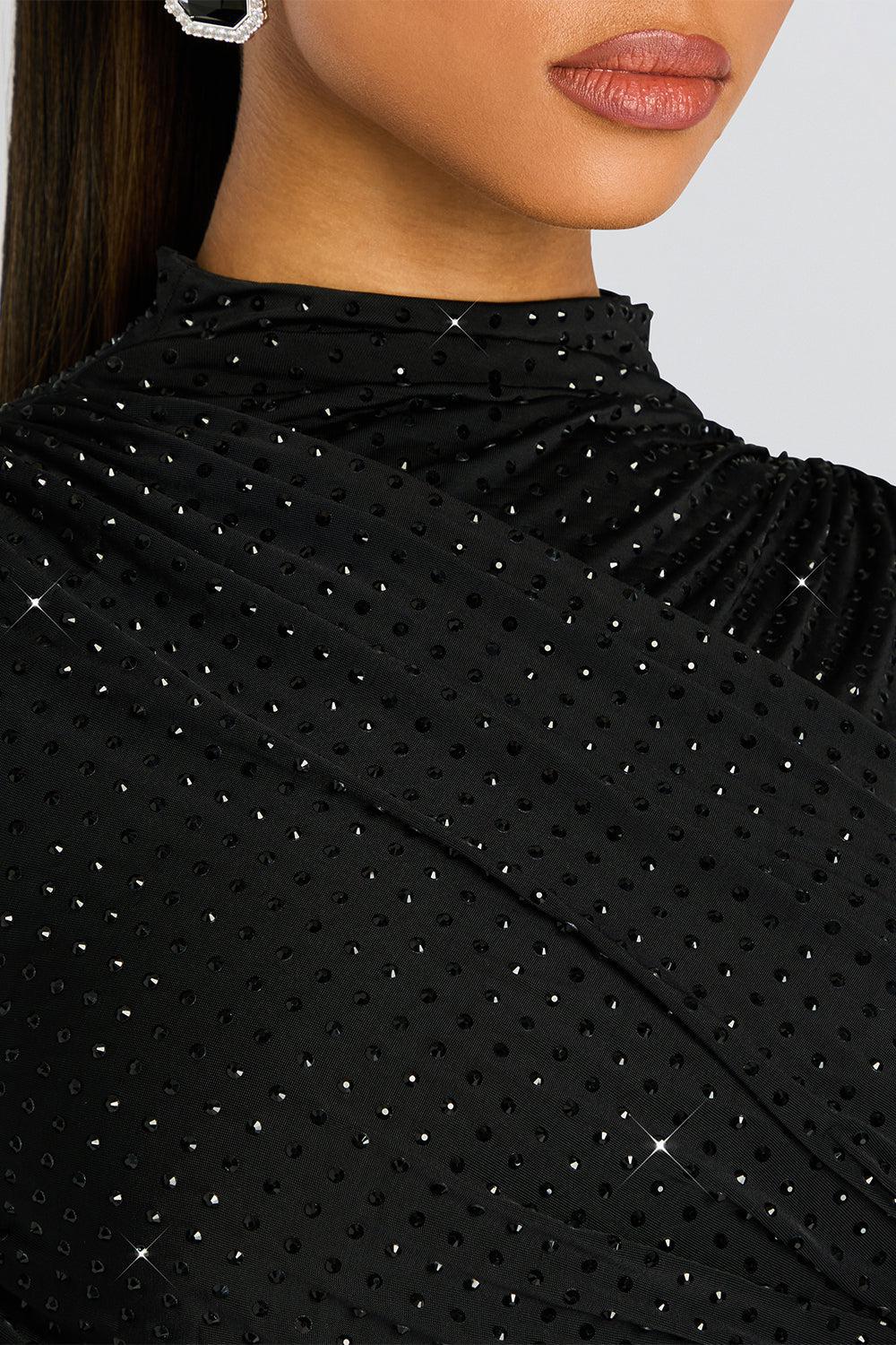 Tana Dress-BLACK-XS-CLOTHINGDRESSCOCKTAIL-RETROFETE
