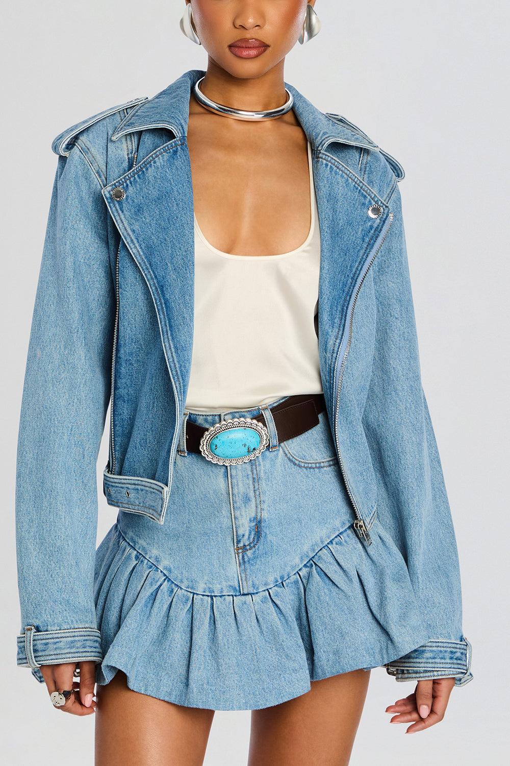 Shay Denim Jacket-BLEEKER-XS-CLOTHINGJACKETDENIM-RETROFETE