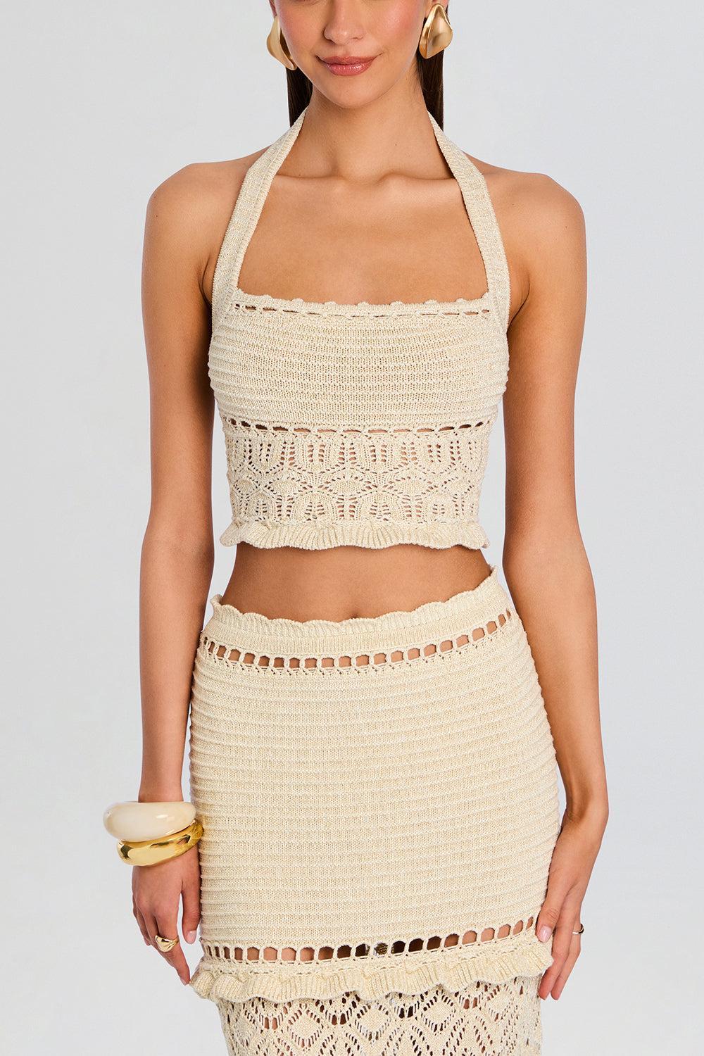 Soliana Crochet Top-IVORGOLD-XS-CLOTHINGTOPTANK-RETROFETE