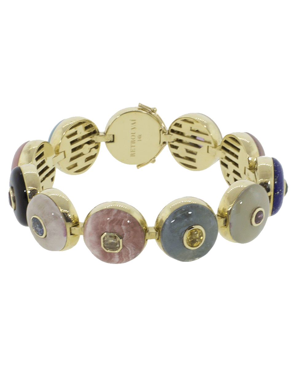 RETROUVAI-Lollipop Multi Color Bracelet-YELLOW GOLD