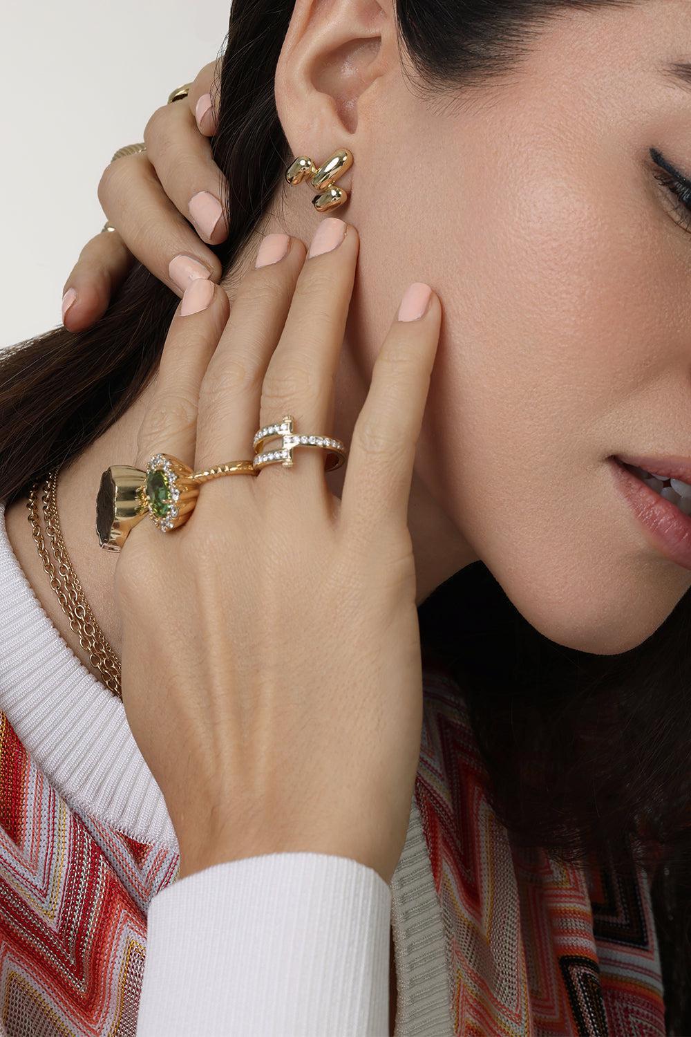 Balloon Magna Earrings-YELLOW GOLD-JEWELRYFINE JEWELEARRING-RETROUVAI