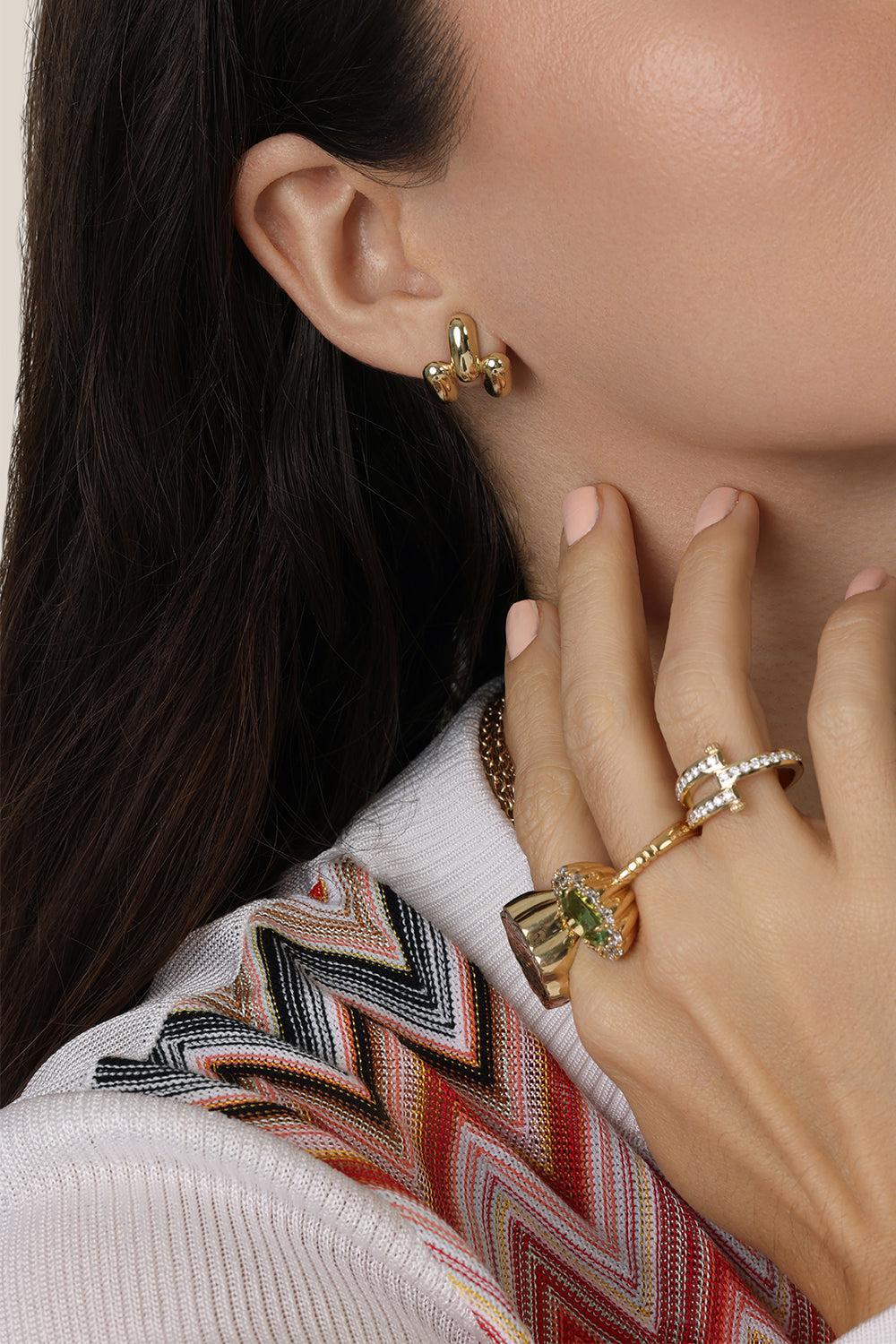 Balloon Magna Earrings-YELLOW GOLD-JEWELRYFINE JEWELEARRING-RETROUVAI