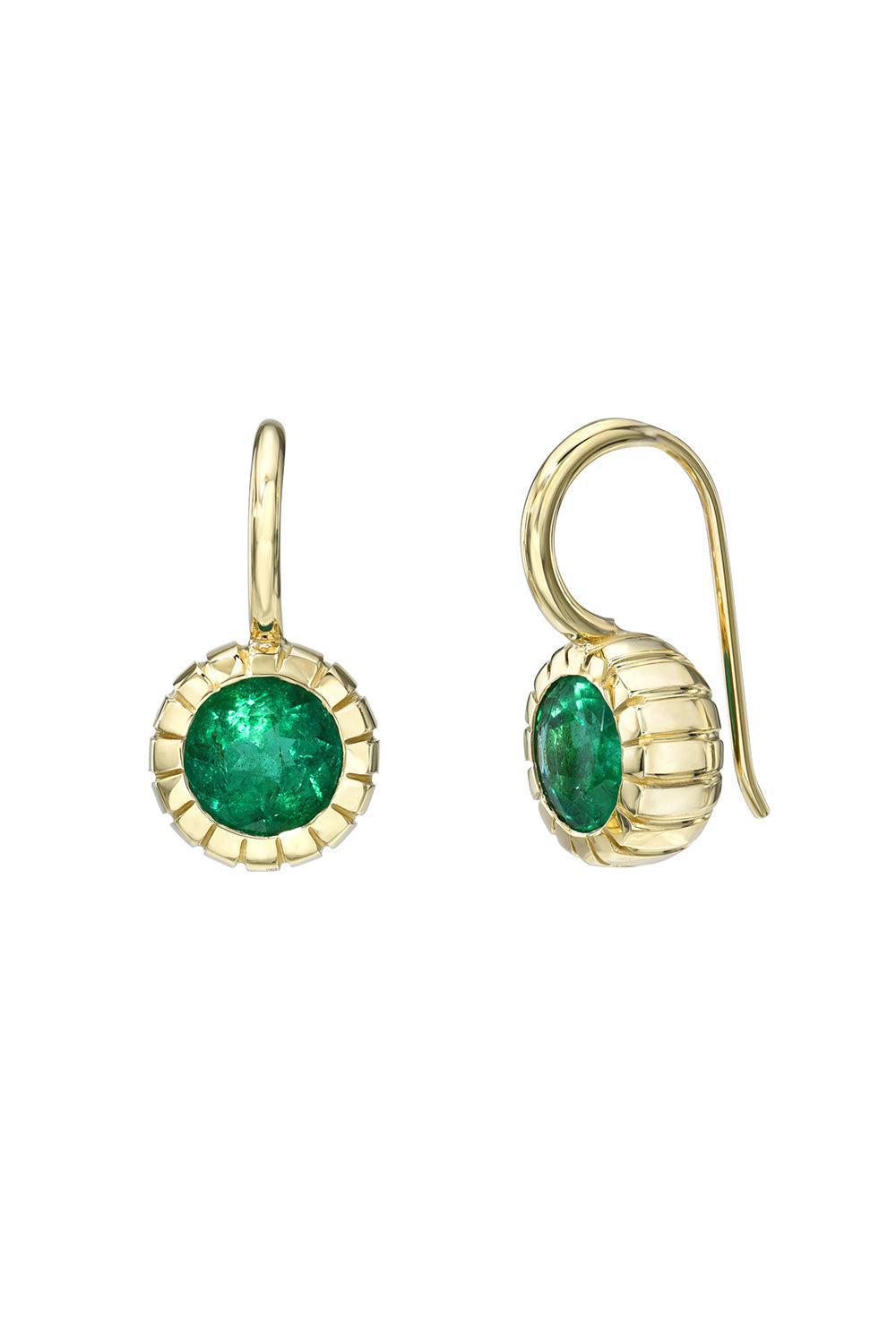 Emerald Heirloom Earrings-YELLOW GOLD-JEWELRYFINE JEWELEARRING-RETROUVAI