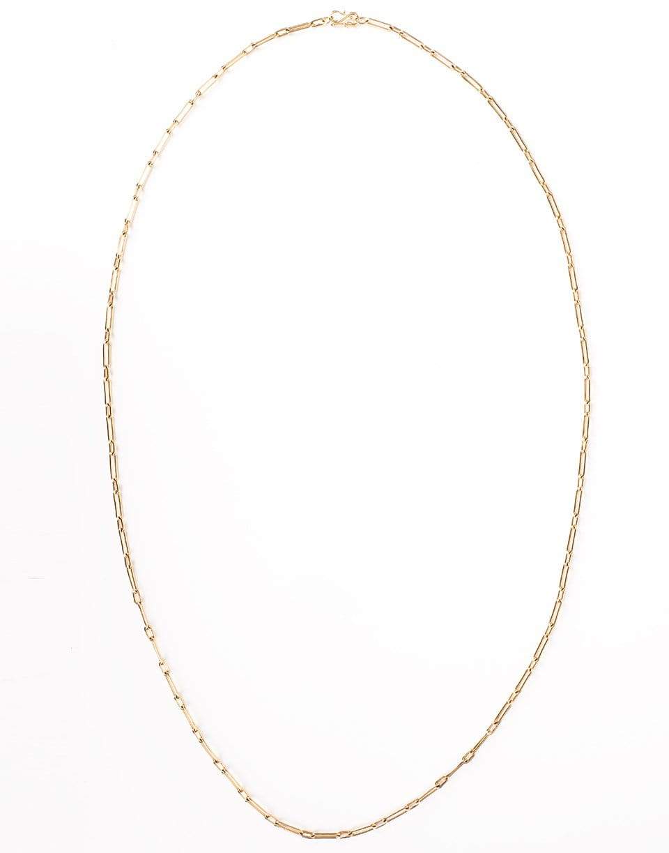 RETROUVAI-34 Inch Custom Link Chain-YELLOW GOLD
