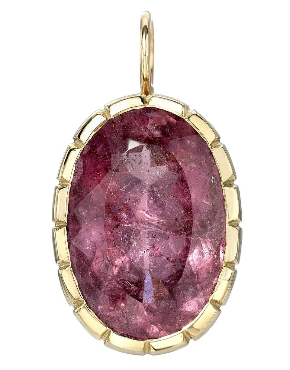 RETROUVAI-Violet Tourmaline Heirloom Charm-YELLOW GOLD
