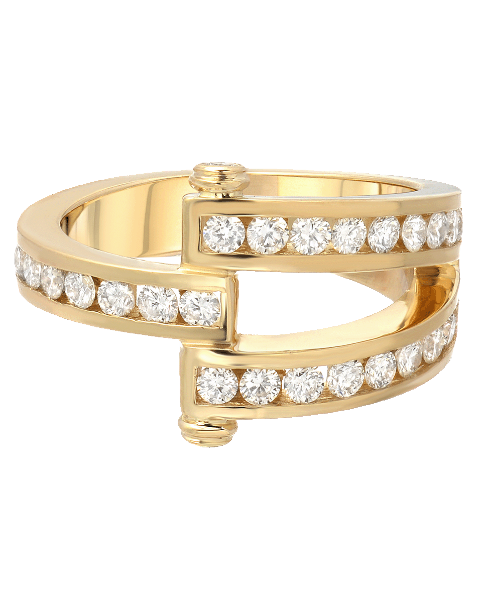 RETROUVAI-Diamond Magna Ring-YELLOW GOLD