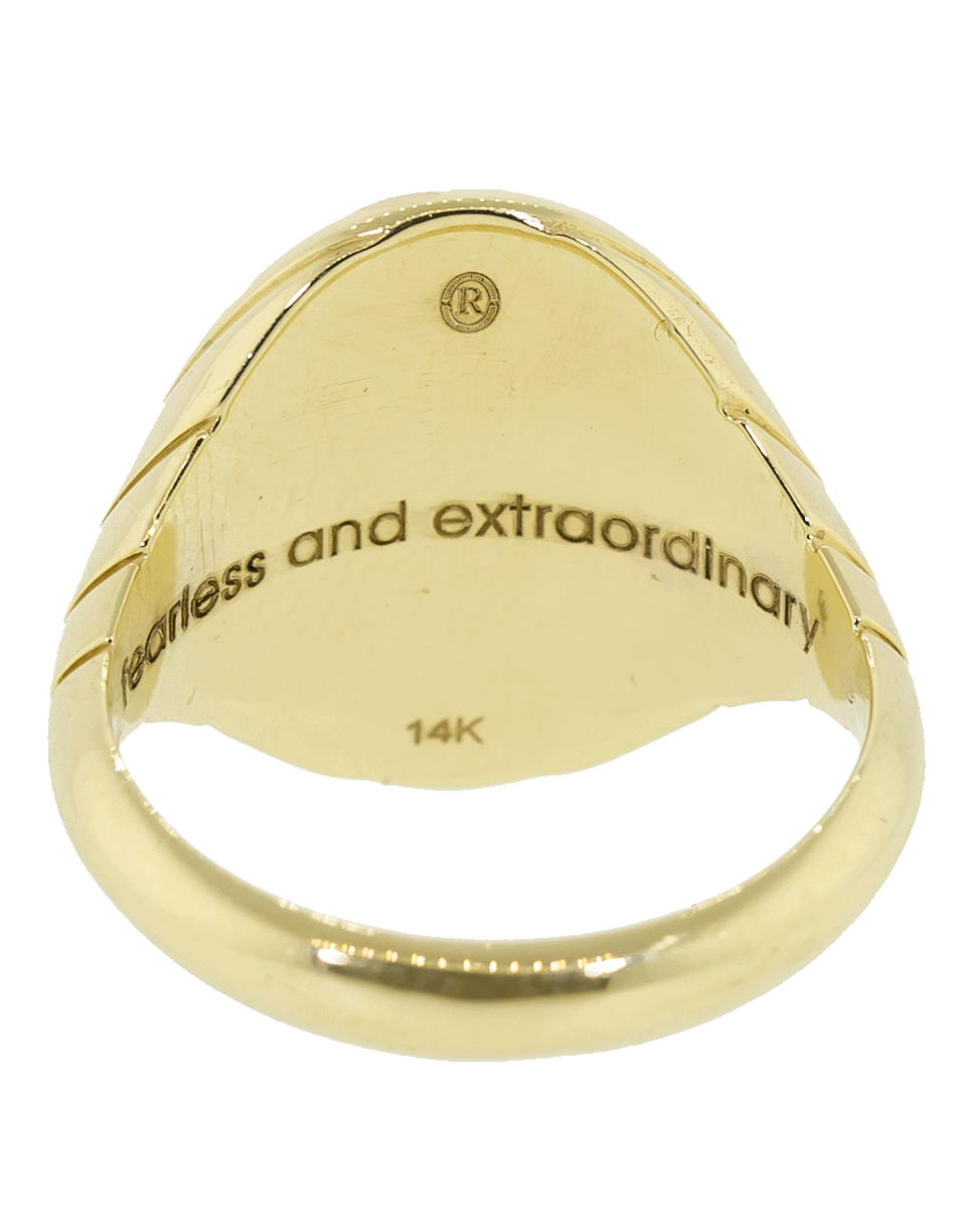 RETROUVAI-Lion Grandfather Signet Ring-YELLOW GOLD