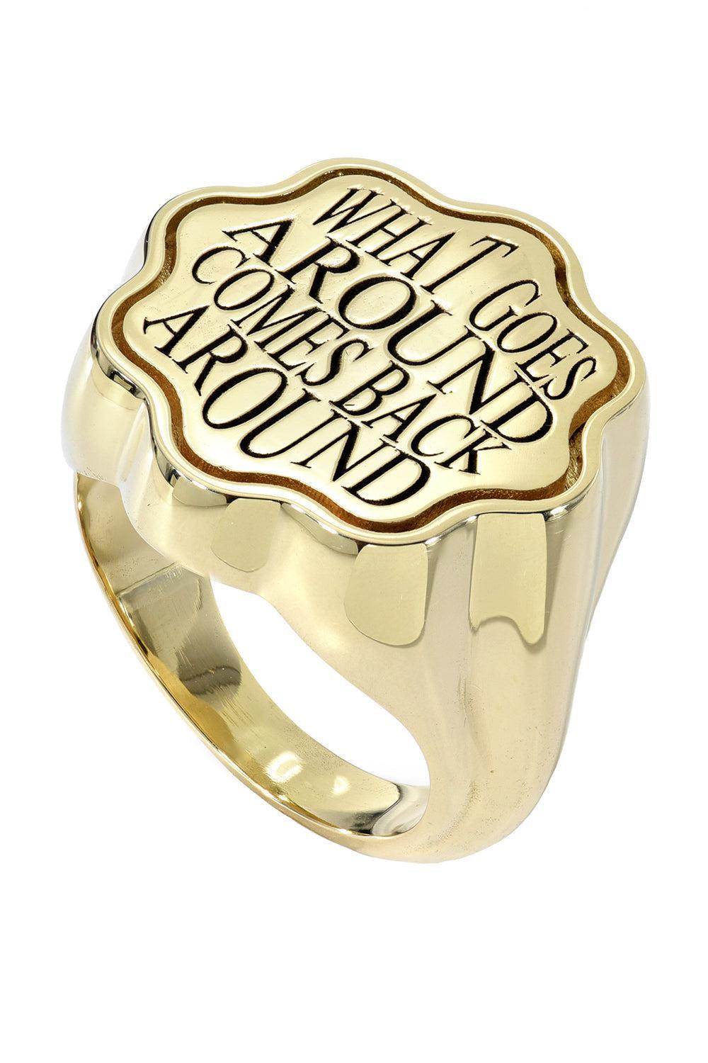 Talisman Karma Signet Ring-YELLOW GOLD-7.5-JEWELRYFINE JEWELRING-RETROUVAI