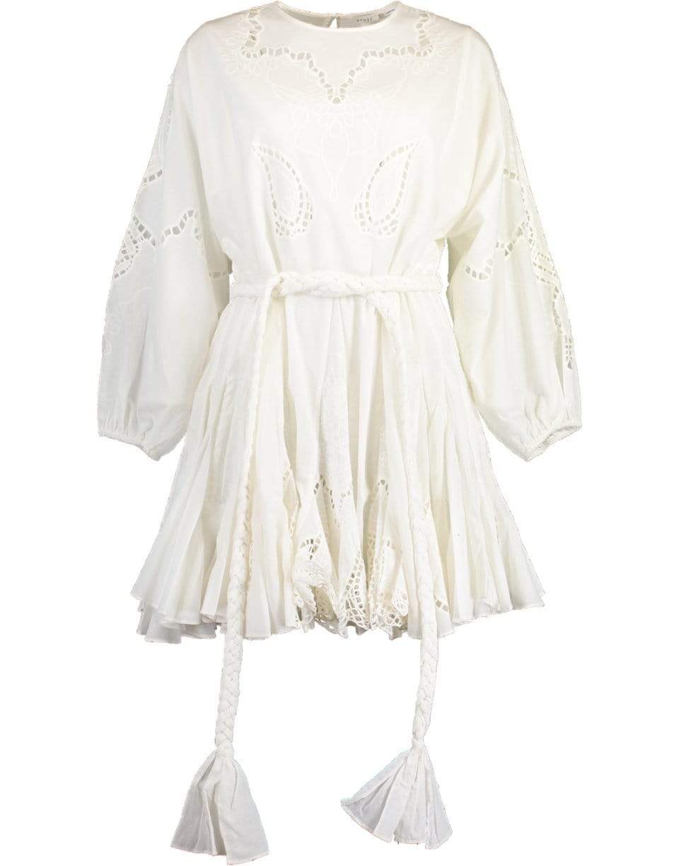 RHODE-White Eyelet Embroidered Ella Dress-