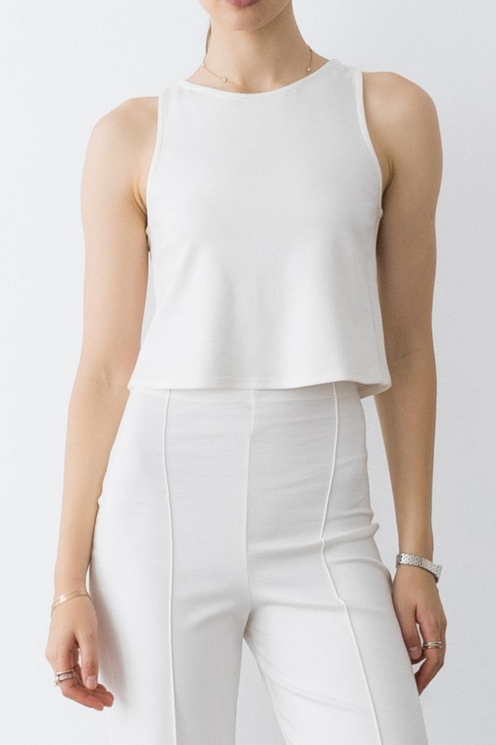  Tank Top - Off White-CREAM-1-CLOTHINGTOPKNITS-RIPLEY RADER 