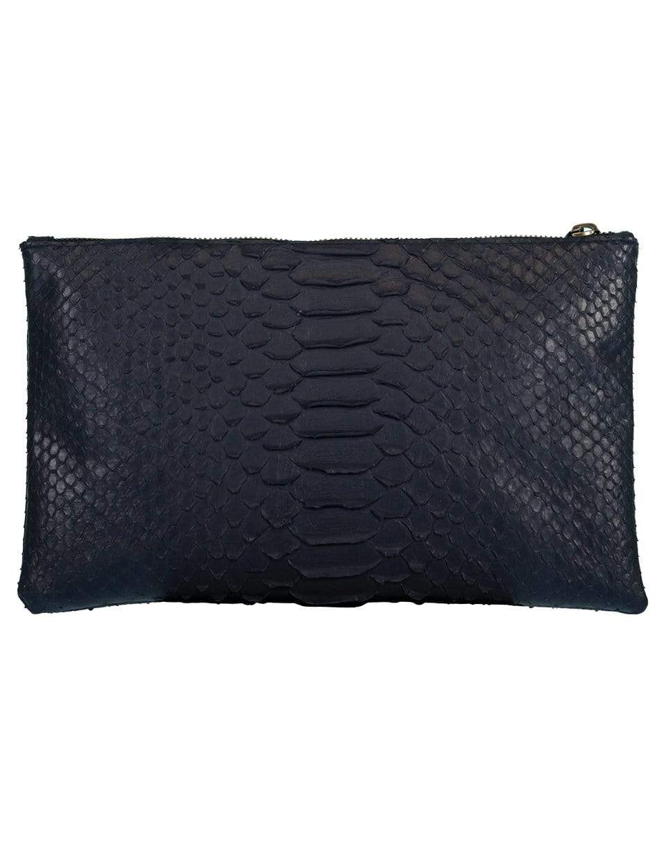 RIVERS EIGHT-Blue Small Python Effect Clutch-MIDBLUE