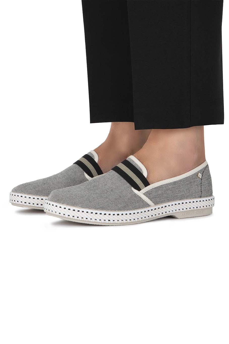 RIVIERAS-College Blackish Oxford Slip On Loafer-