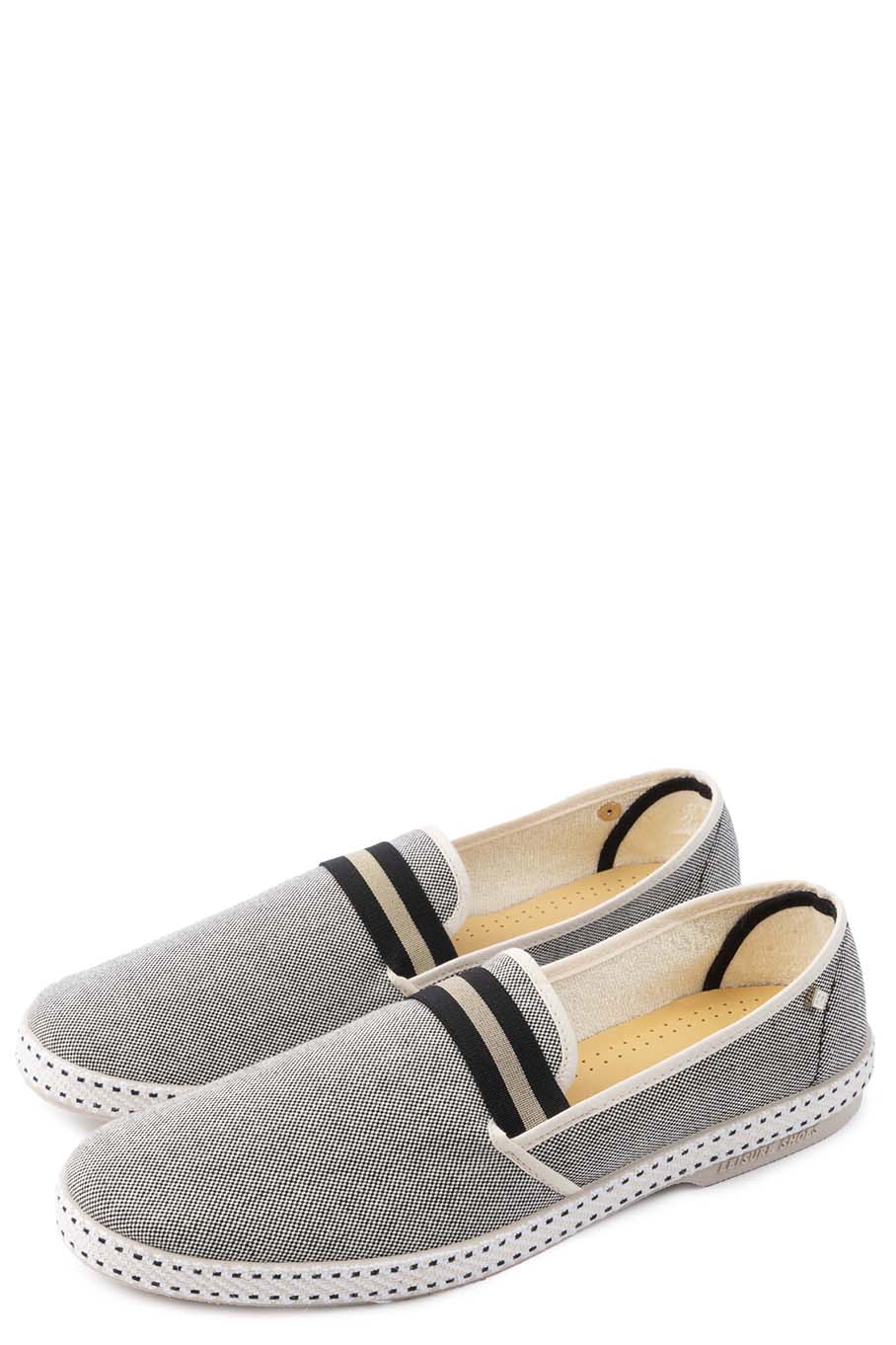 RIVIERAS-College Blackish Oxford Slip On Loafer-