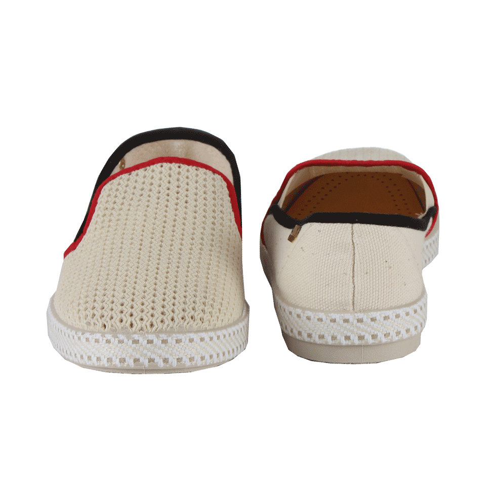 RIVIERAS-Men’s Contrast Canvas-Mesh Slip-On-