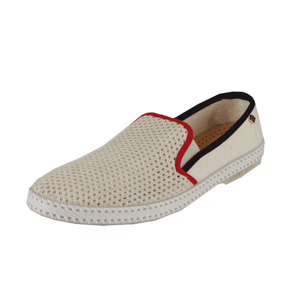 RIVIERAS-Men’s Contrast Canvas-Mesh Slip-On-