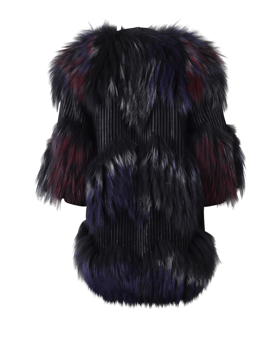 RIZAL-Knitted Fur And Leather Jacket-MULTI