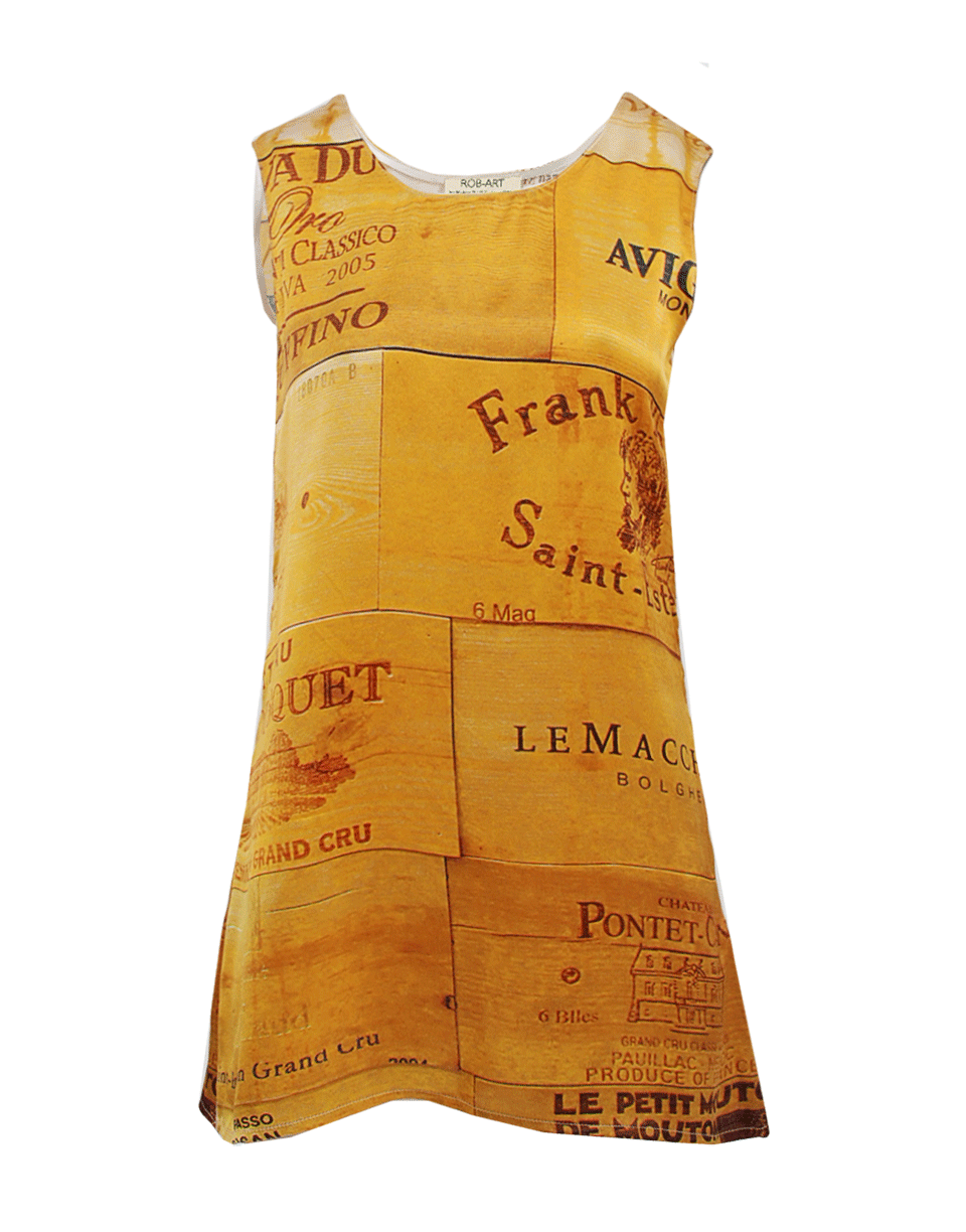 ROB-ART-Long Silk Print Tank-