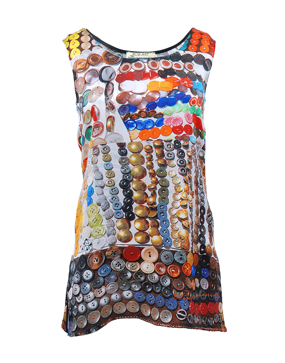 ROB-ART-Long Silk Print Tank-