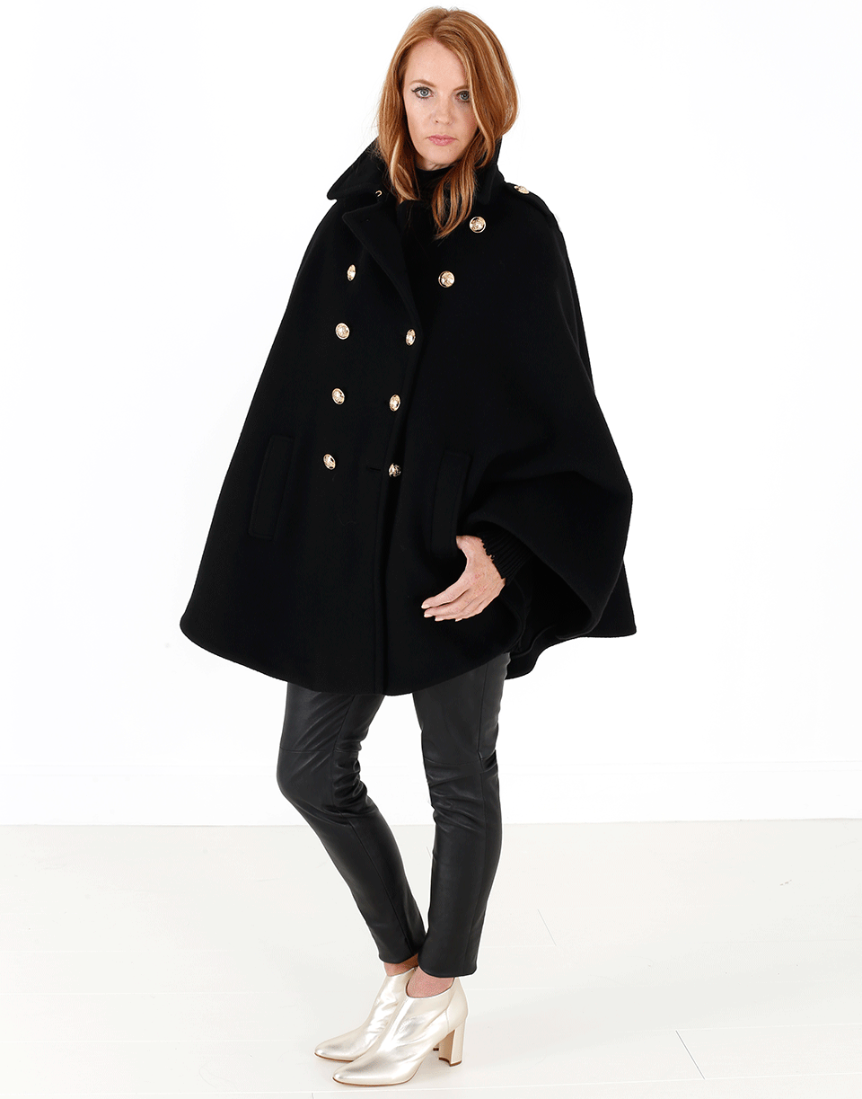 ROBERTO CAVALLI-Gold Button Cape-