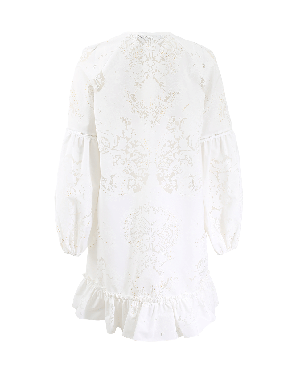 ROBERTO CAVALLI-Embroidered Dress-GLD/WHT