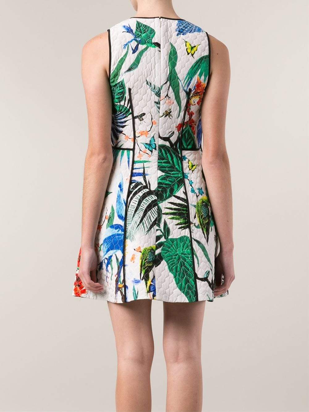 ROBERTO CAVALLI-Crewneck Textured Dress-