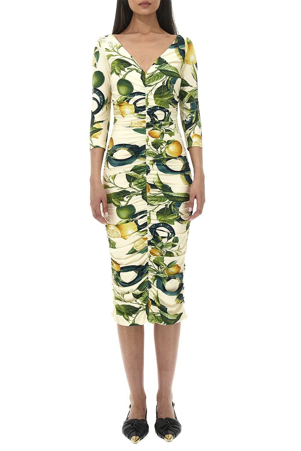ROBERTO CAVALLI-Ruched Dress-
