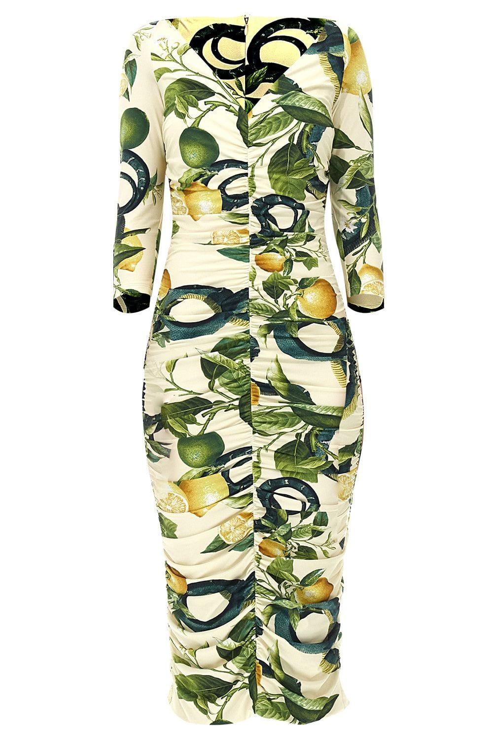 ROBERTO CAVALLI-Ruched Dress-