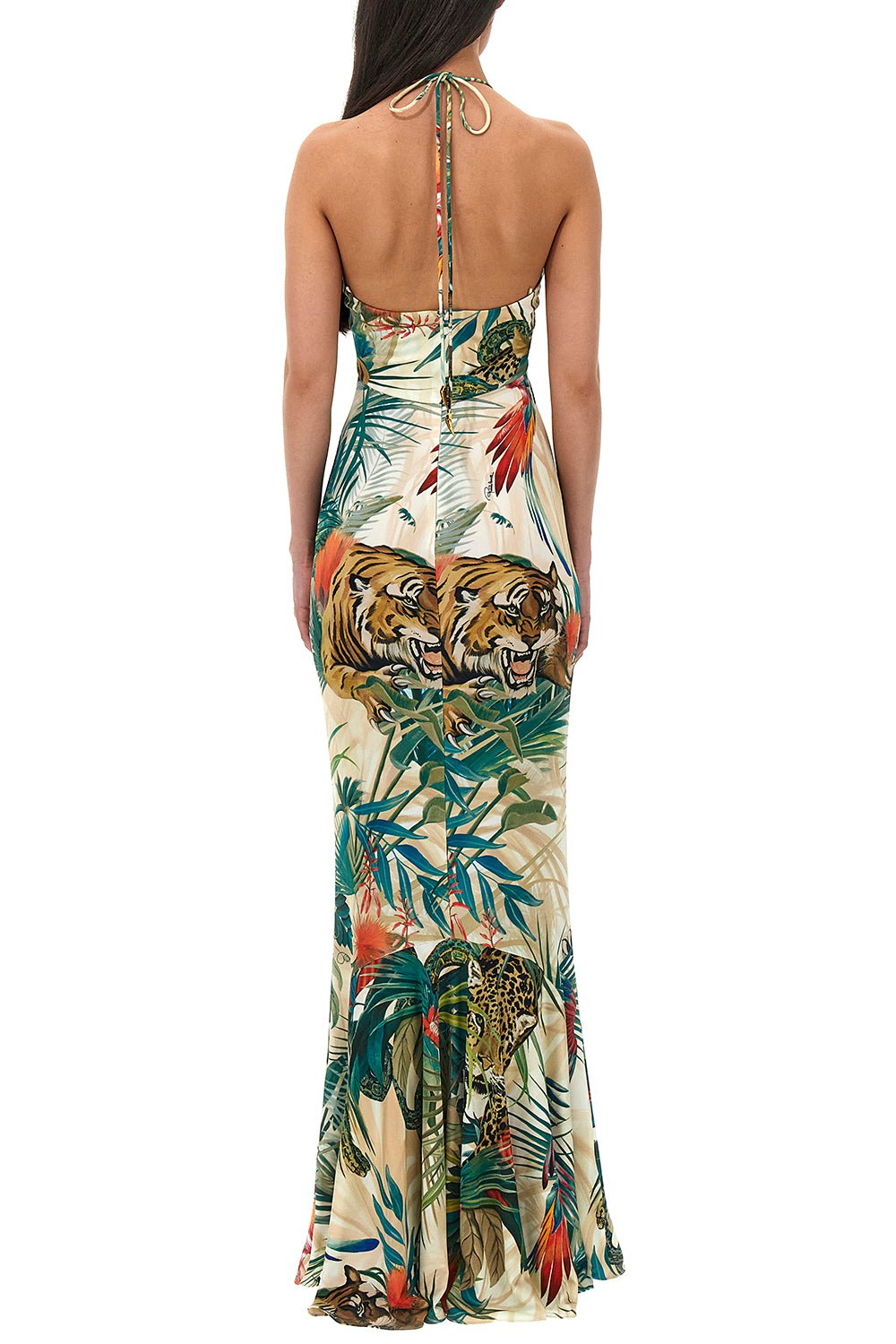 ROBERTO CAVALLI-Printed Maxi Dress-
