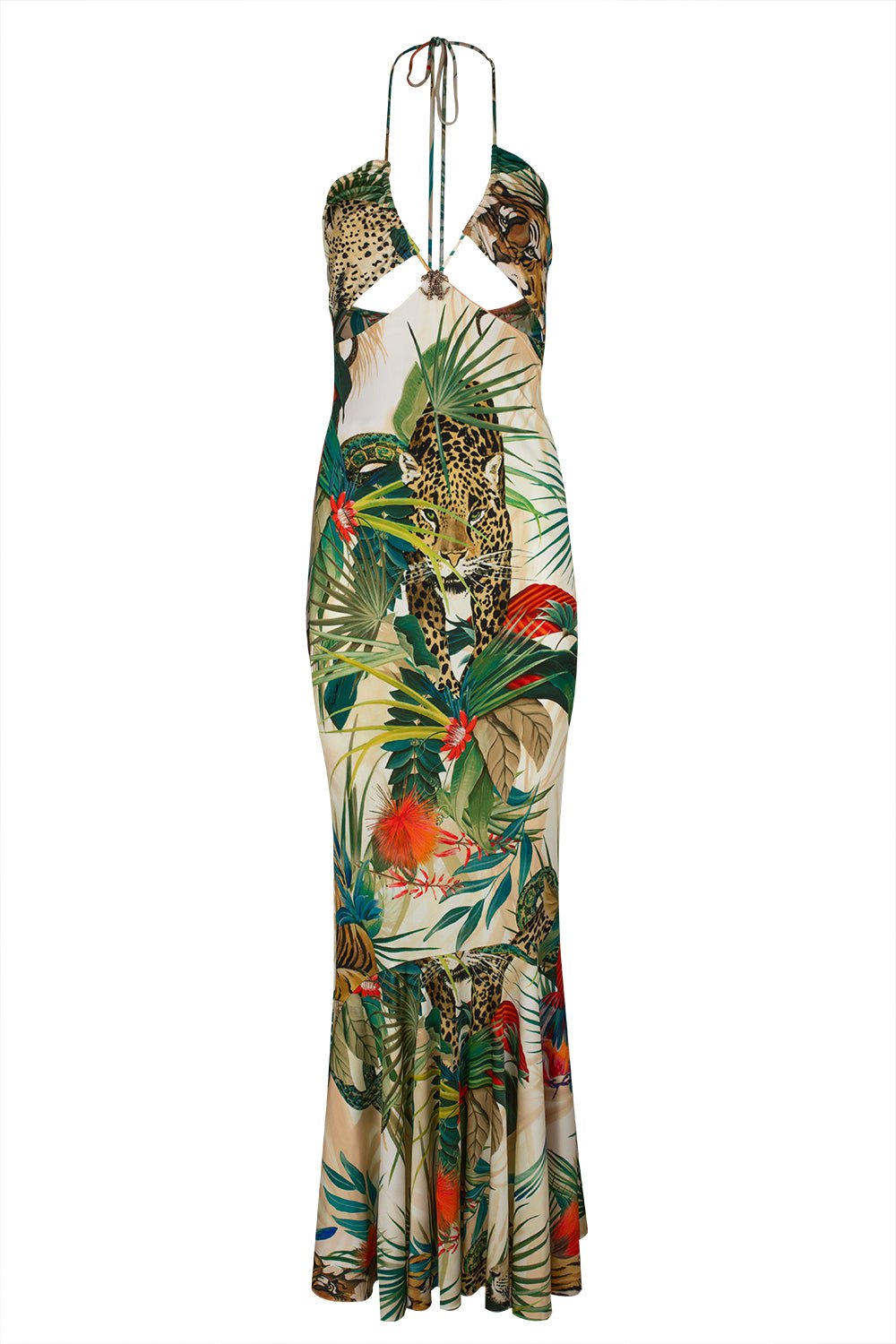 ROBERTO CAVALLI-Printed Maxi Dress-