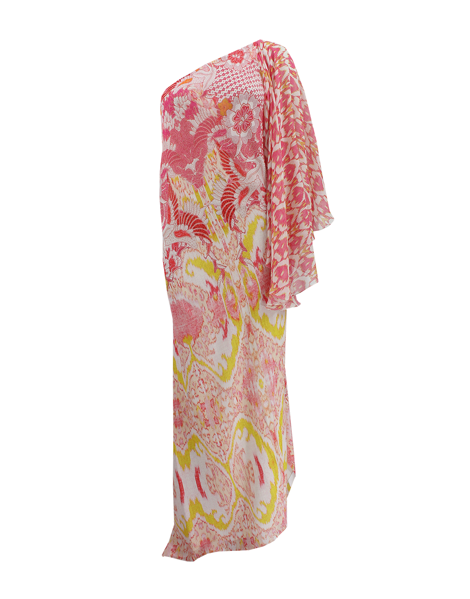 ROBERTO CAVALLI-One Shoulder Printed Maxi Dress-MULTI