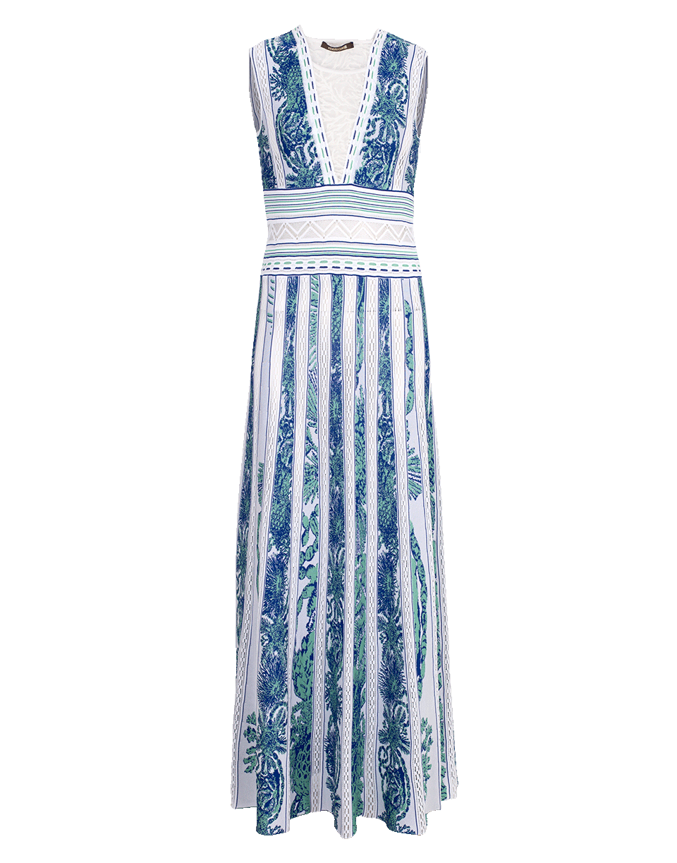 ROBERTO CAVALLI-Bandana Jacquard Maxi Dress-