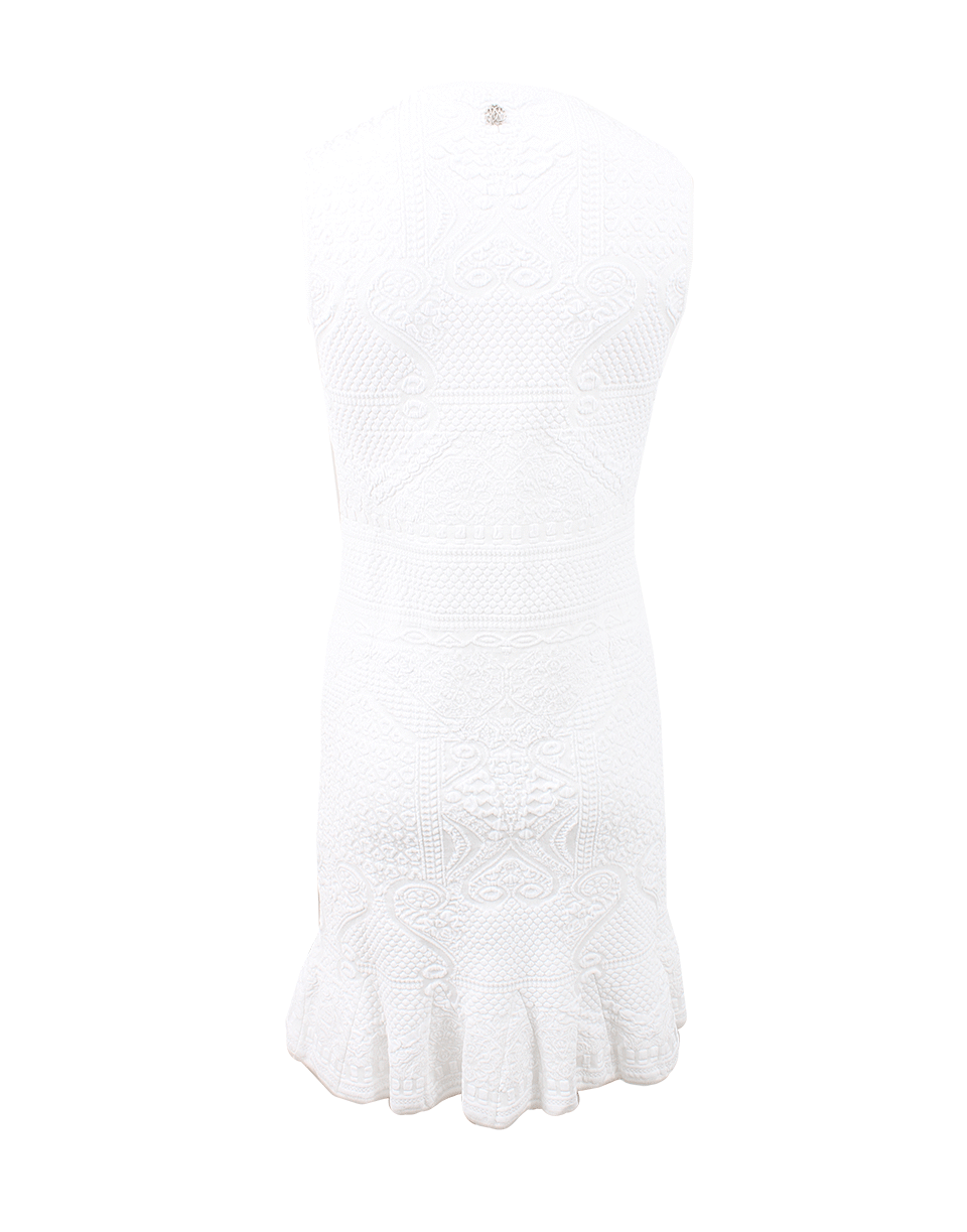ROBERTO CAVALLI-Jacquard Dress-WHITE