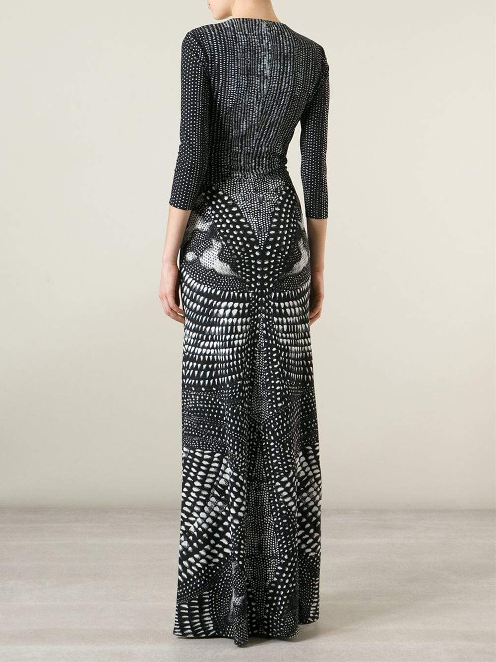 ROBERTO CAVALLI-Slim Print Maxi Dress-