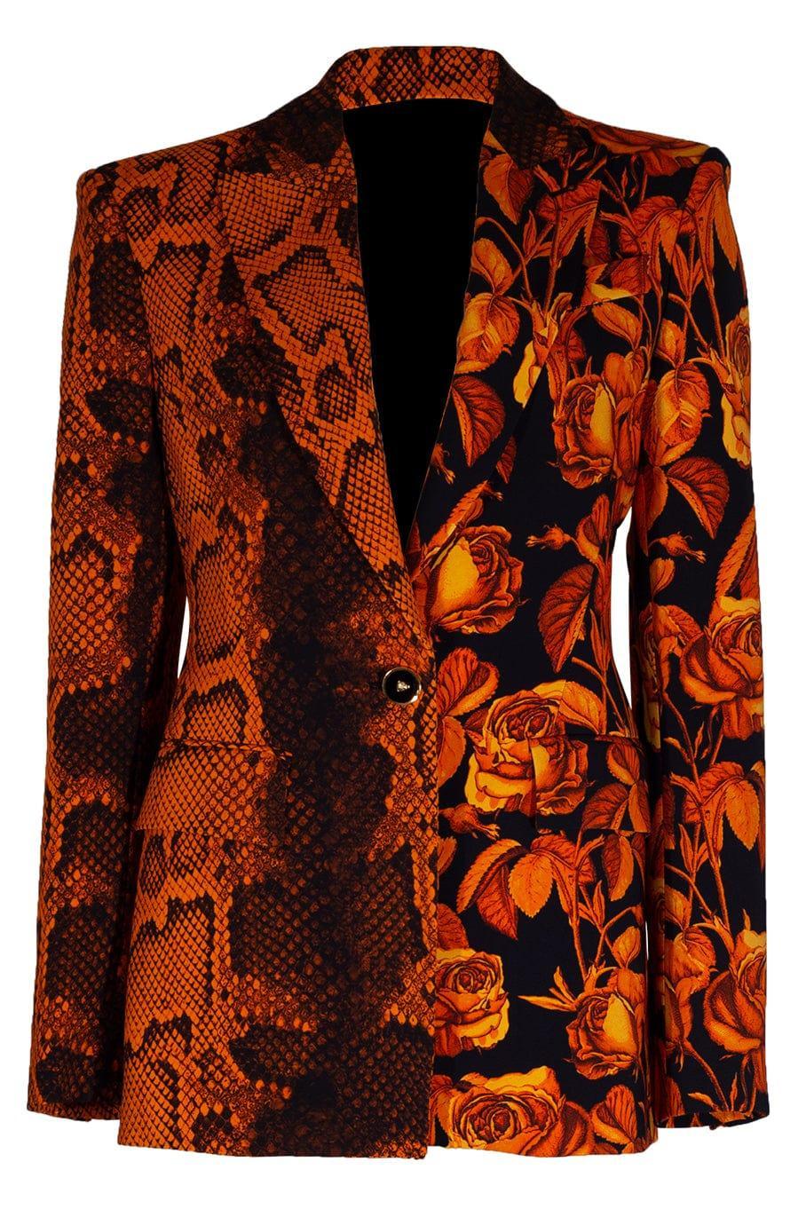 ROBERTO CAVALLI-Printed One Button Jacket-