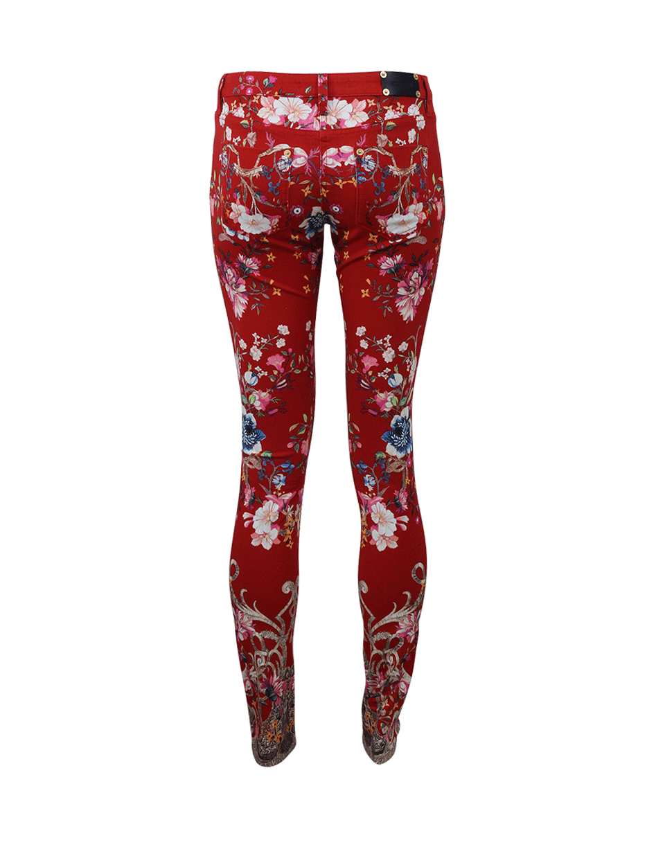 ROBERTO CAVALLI-Printed Skinny Jean-