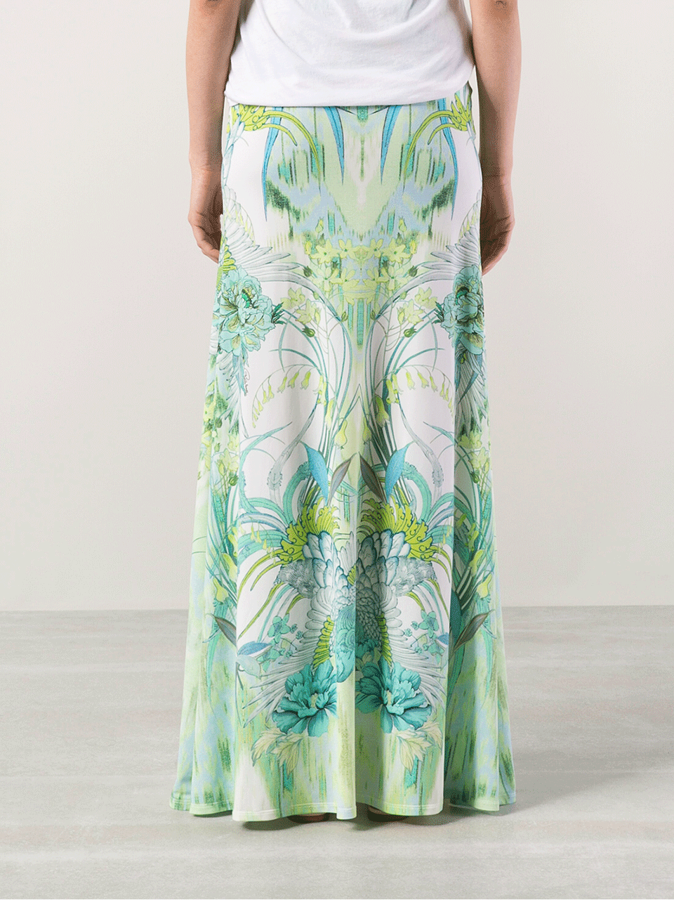 ROBERTO CAVALLI-Printed Pull On Maxi Skirt-