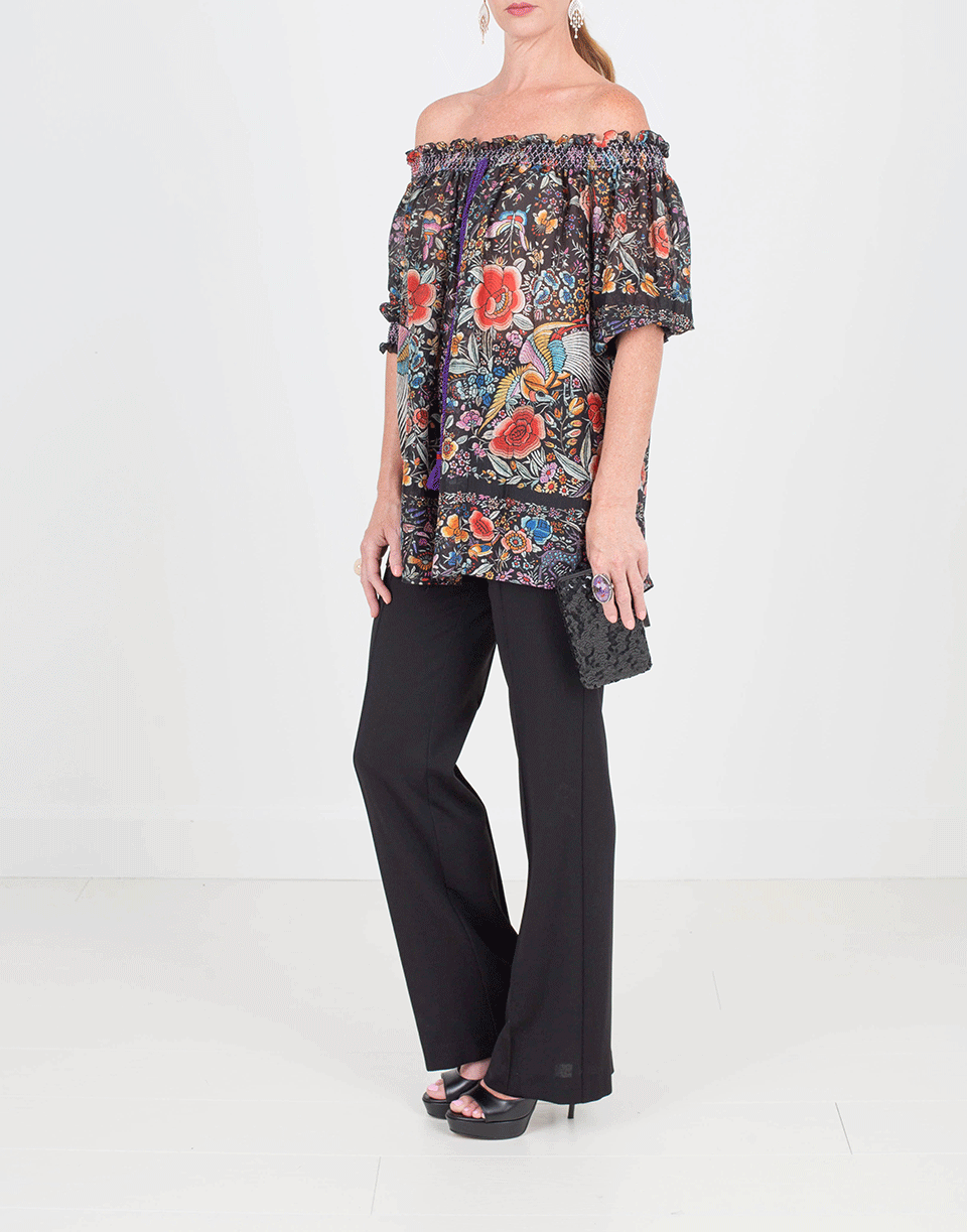 ROBERTO CAVALLI-Garden Print Blouse-