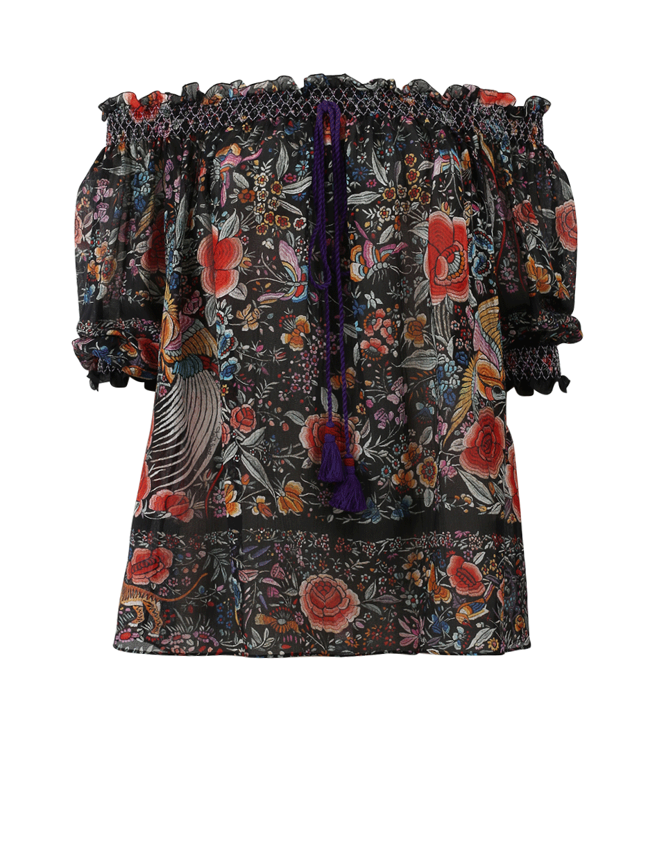 ROBERTO CAVALLI-Garden Print Blouse-