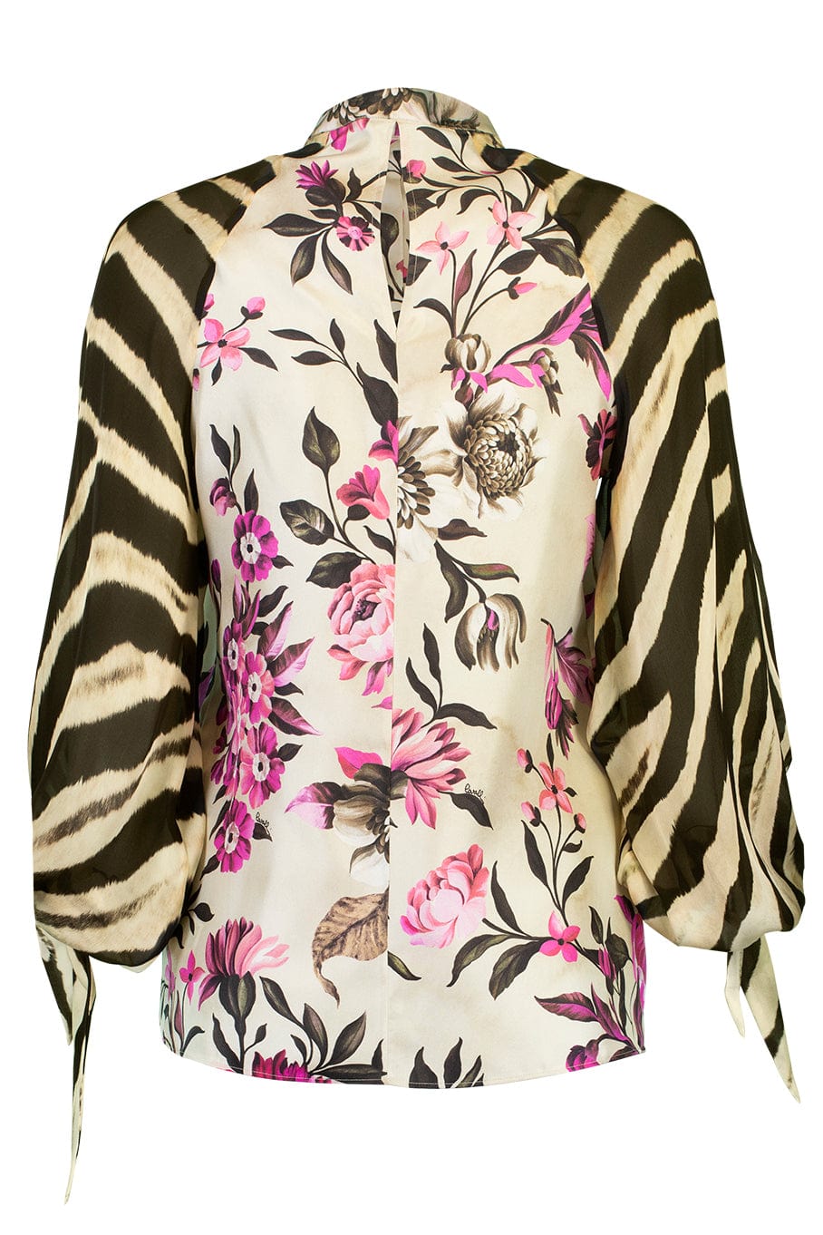 ROBERTO CAVALLI-Printed Button Down Blouse-
