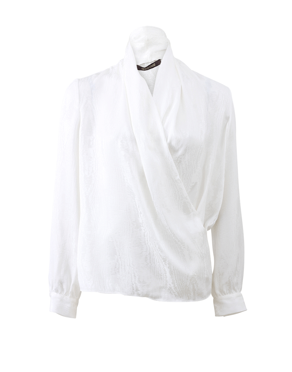 ROBERTO CAVALLI-Crossover Blouse-