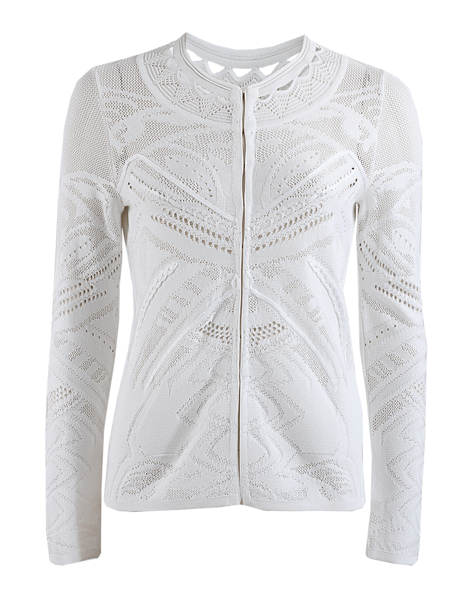 ROBERTO CAVALLI-Lace and Crochet Cardigan-