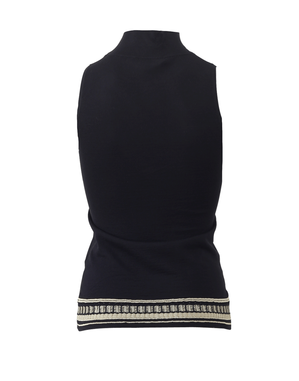 ROBERTO CAVALLI-Gold Trimmed Tank-