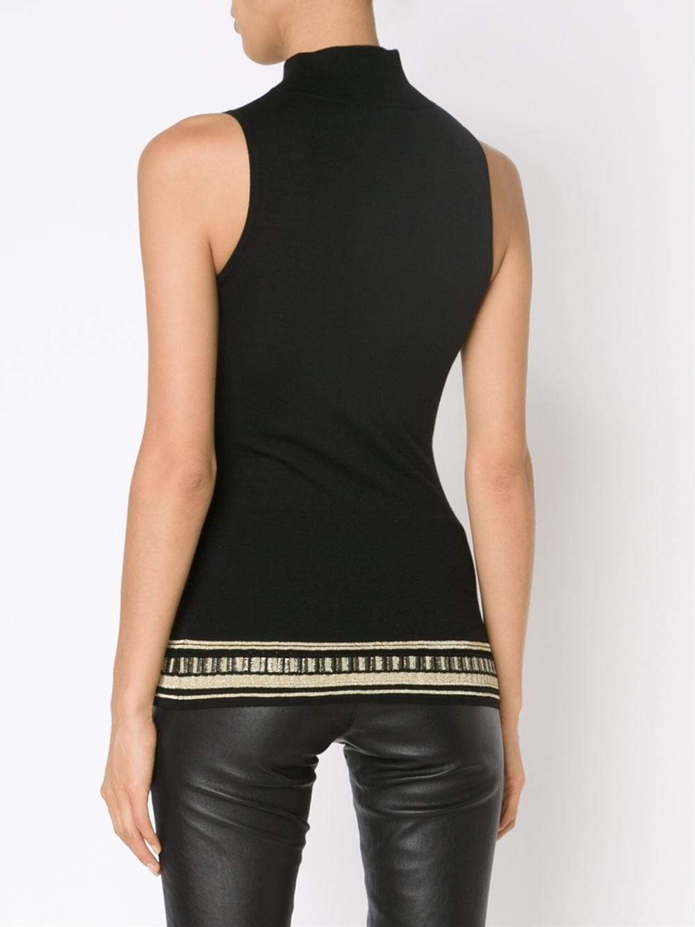 ROBERTO CAVALLI-Gold Trimmed Tank-