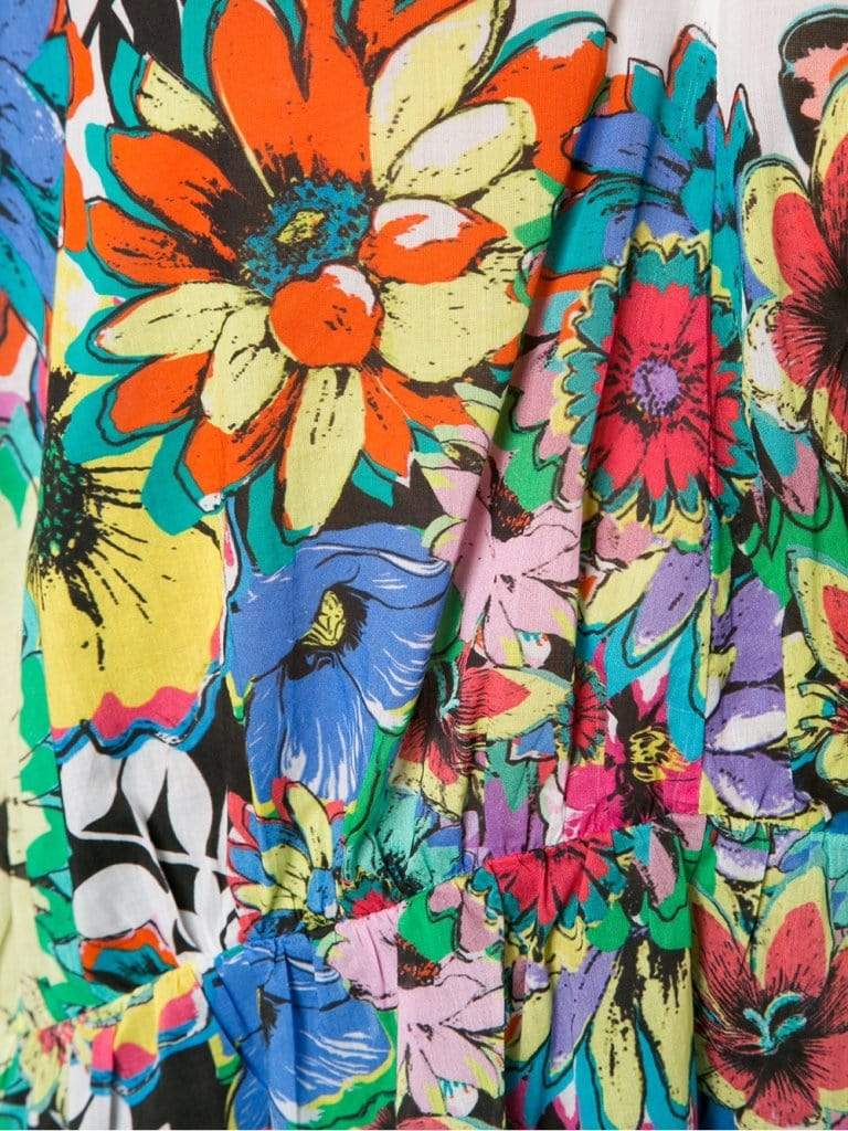 ROBERTO CAVALLI-Flower Power Lace Trim Shirt-
